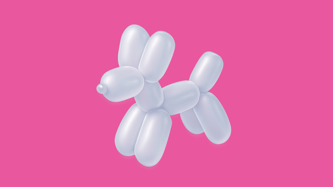 An 3D image of a ballon animal to signify an instore installation experience